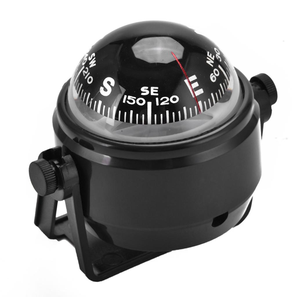 Black Electronic Adjustable Military Marine Ball Night Vision Compass for Boat Vehicle