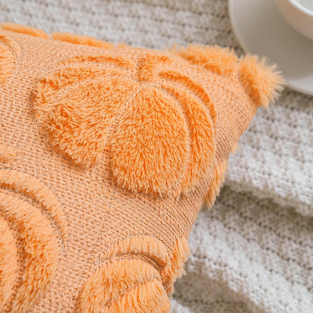 Halloween Pumpkin Embroidered Pillowcase Decorative Throw Pillow Cover For Home Living Room Sofa Simple Design Pumpkin Cushion Case