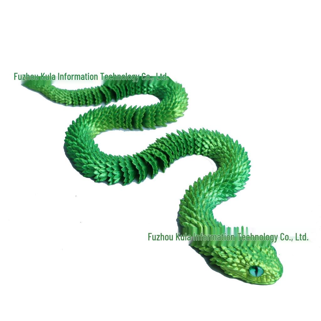 3D Printed Movable Viper Snake Figurine - Creative Simulated Ornamental Handicraft