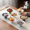 Shixun Lotus Petal High-Foot Ceramic Fruit Plate