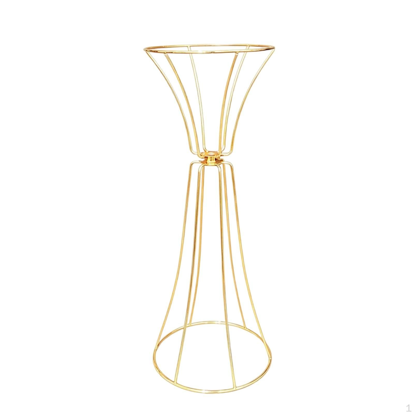 Trumpet Flower Stand OpenFrame Geometric Freestanding Floral Riser for Wedding