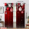 Set Of 2 Cute Winter Family Christmas Curtains Flat Print Funny Holiday Decor Living Room Bedroom Kitchen Bathroom Curtain For Made Polyester
