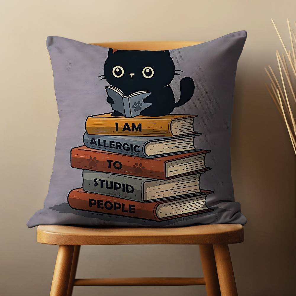 Book Illustration Art Throw Pillow Case For 45x45cm,55x55cm,30x30cm For Home Bedroom Decoration And Protector