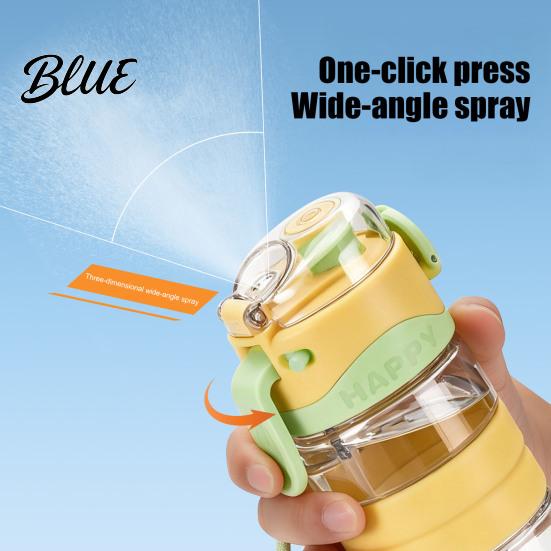 Leak Proof Sports Water Bottle Spray Bottle 750ml Dual-Use Mist And Drink Cup with Safety Outdoor Fitness Drinking Lock Leak-Proof Plastic
