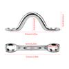 16Pcs Heavy Duty Eye Strap Stainless Steels Boat Top Pad Eye Kayak Deck Loop Tie Down Anchors Point with Mounting Screws
