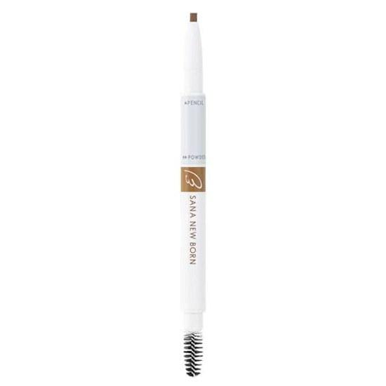 Born Perfect Eyebrow 06 Honey Brown Pencil Powder Brush