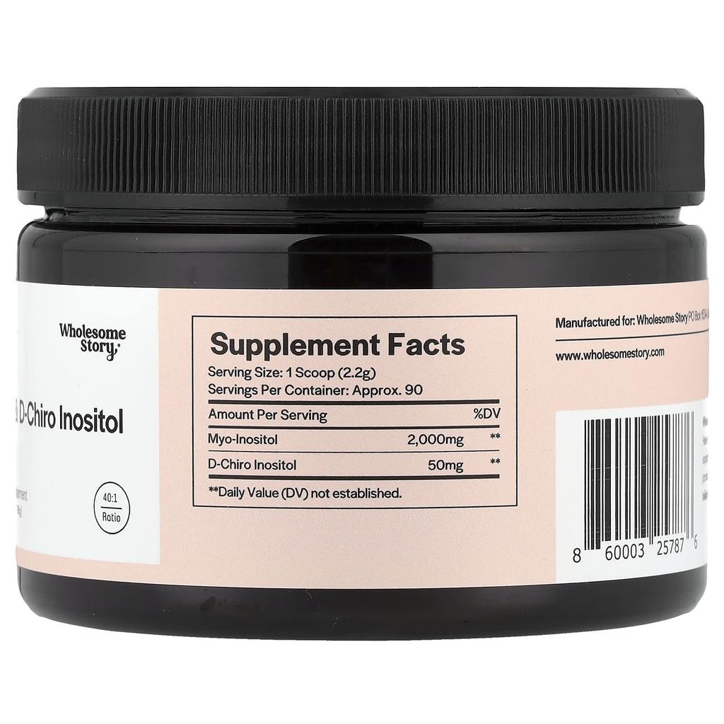 Myo-Inositol and D-Chiro-Inositol Powder, 198G (6.99Oz)
