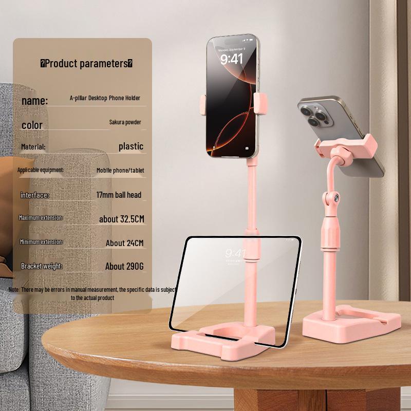 Universal Adjustable Desktop Phone Holder for Streaming, Classes, Photos, and Drama Watching