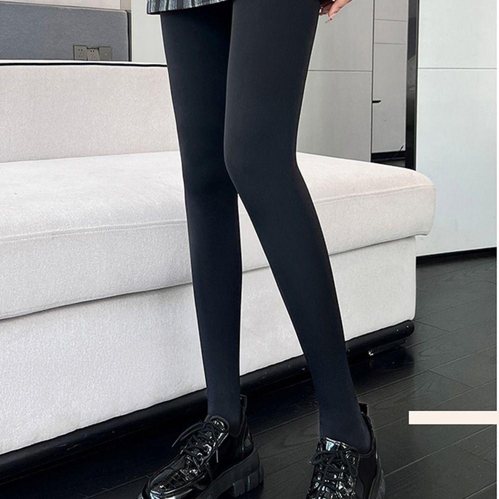 Thicken Skin Color Plus Velvet Winter Pantyhose Women Stockings Thermal Pantyhose Bare Leg Artifact