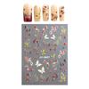 Fashion Red Cherry Rowknot 3D Nail Sticker Self-Adhesive Nail Art Decoration Sticker For Women Manicure Diy Decals Decoration