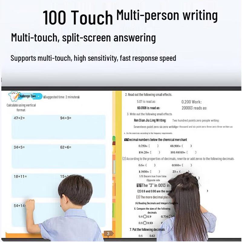 Luoboyi 65-inch Interactive Meeting Flat Panel with Mobile Cart (CN Version)