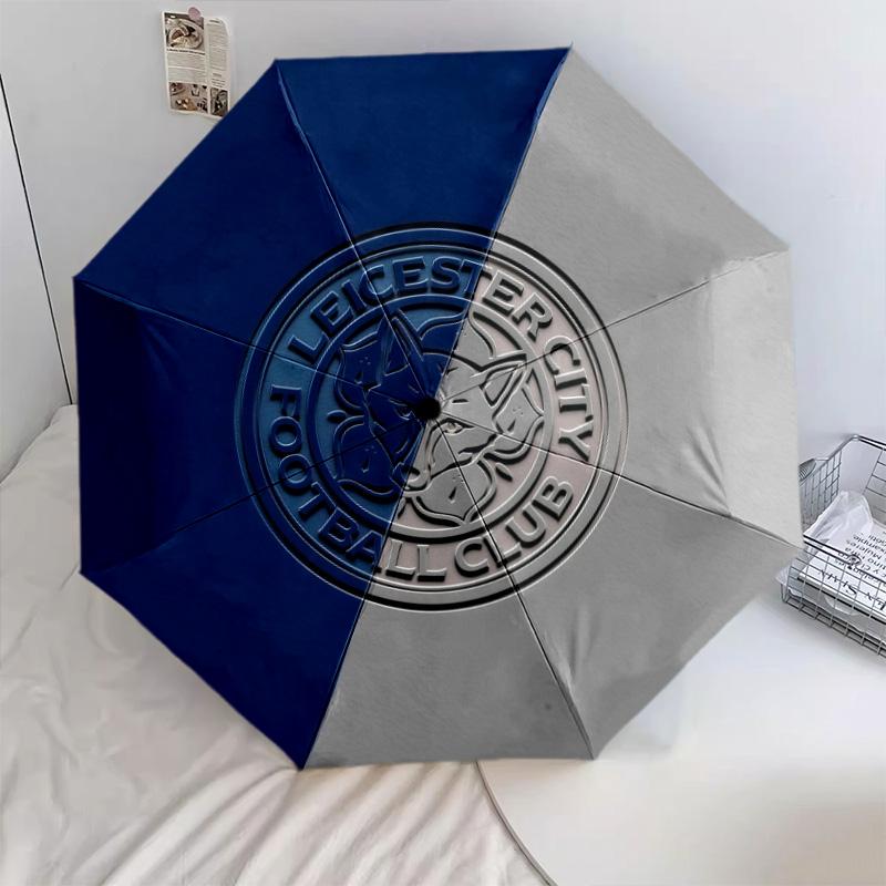 Leicester City Football Club2pattern, automatic folding umbrella, portable and foldable design, 8 ribs, a Christmas or birthday gift.
