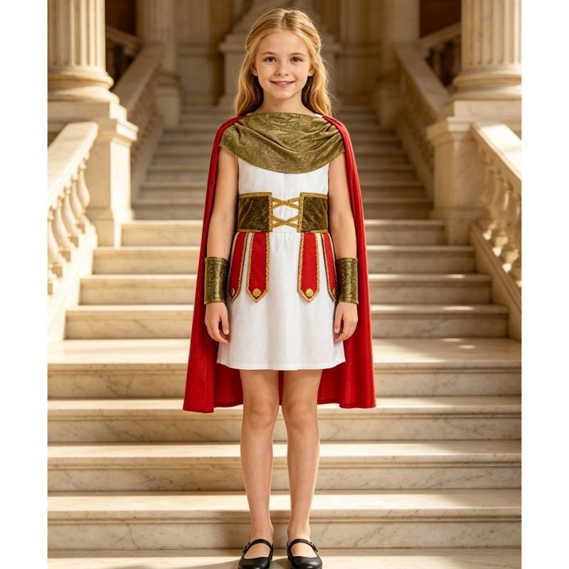 Tema Gioco Costume da Guerriero Romano Per Ragazze Festa Cosplay Performance
