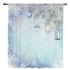 Christmas Snowflakes Leaves Bells Tulle Sheer Window Curtains Ideal for Living Room the Bedroom Modern Voile Silk-like Fabric Drapes Drapes