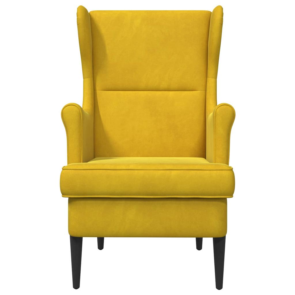 Armchair Yellow Velvet