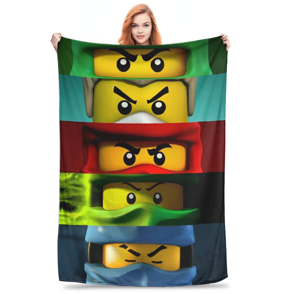 Ninjagos Blanket Cover  Flannel Throw Blankets Airplane Travel Decoration Ultra-Soft Warm Bedspreads