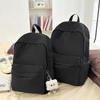 Solid Color Backpack Women's Large Capacity College Style Backpack Student Schoolbag