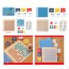 Educational Wooden Math Set for Kids - Counting Blocks and Multiplication Chart