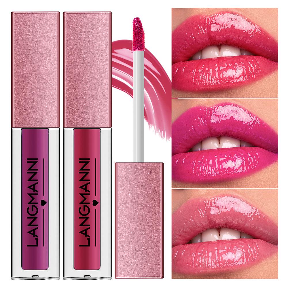 12-teiliges Lipgloss-Set, Lipgloss-Lippenstift, glänzender Lipgloss, Geschenkbox, Anzug für Frauen, langlebig, wasserdicht, fällt nicht leicht vom Make-up ab
