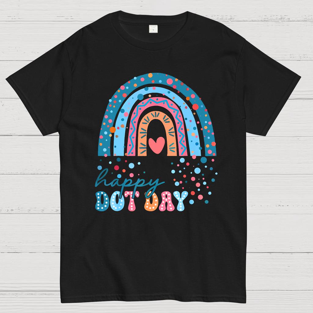 Happy International Dot Day Cotton Summer Casual Cool Loose T-Shirt
