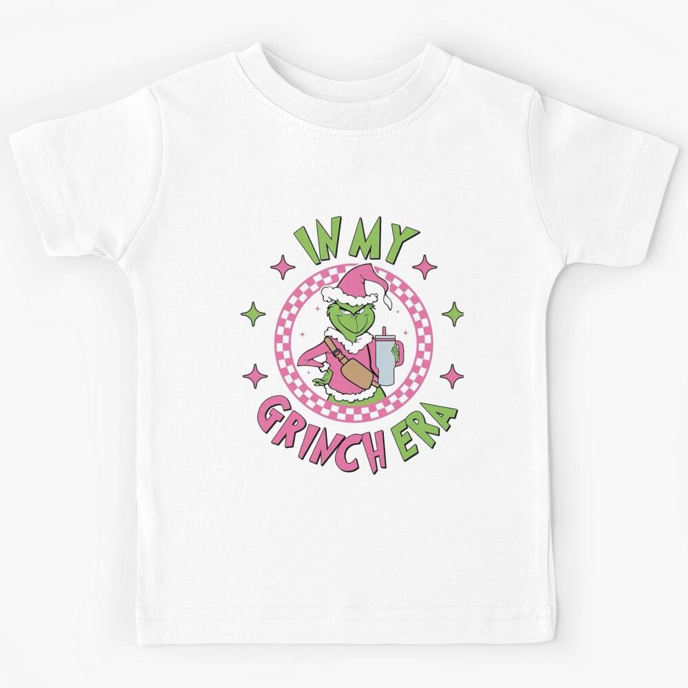 Grinch – Cute Pink Era Christmas Aesthetic Design Kids T-Shirt 170