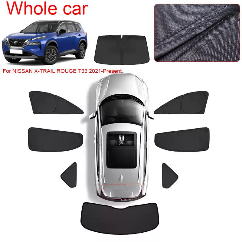 Car Black Windows Privacy Sunshade For NISSAN X-TRAIL ROUGE 2014-2026 Anti-UV Heat Insulation Protect Cover Interior Accessories