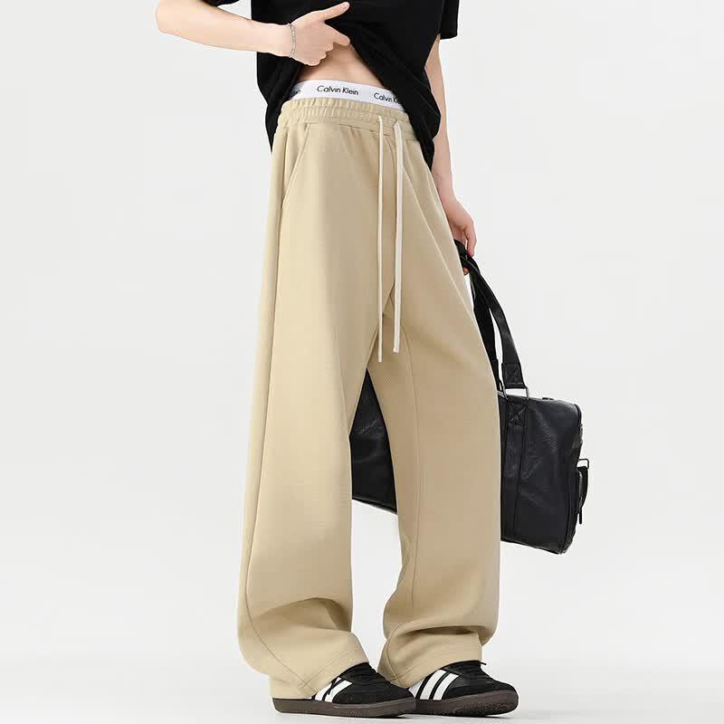 Fingercroxx Men's Trendy Straight-Leg Cotton Casual Pants