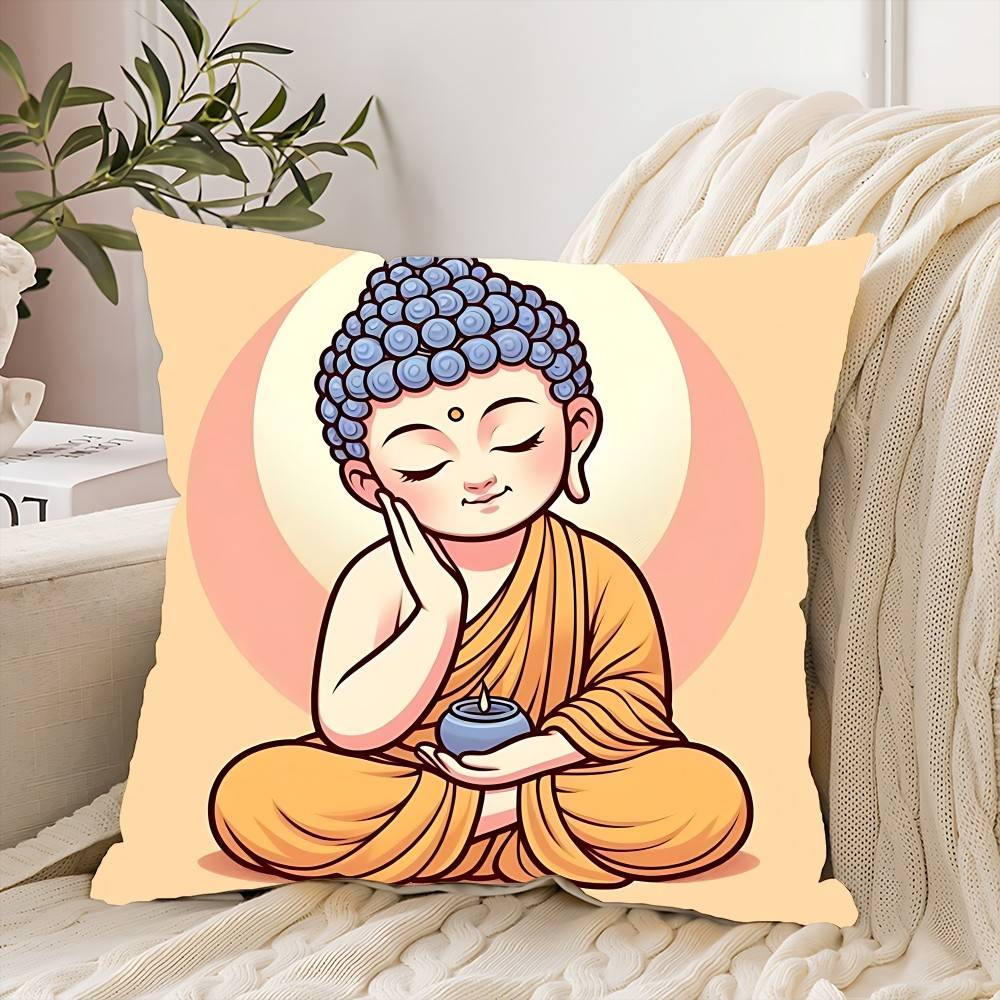Buddha Zen Stein Blume Serie Kissenbezug Elegant Wohnzimmer Schlafzimmer Dekorative Rechteckige Kissenbezüge Sofakissenbezug