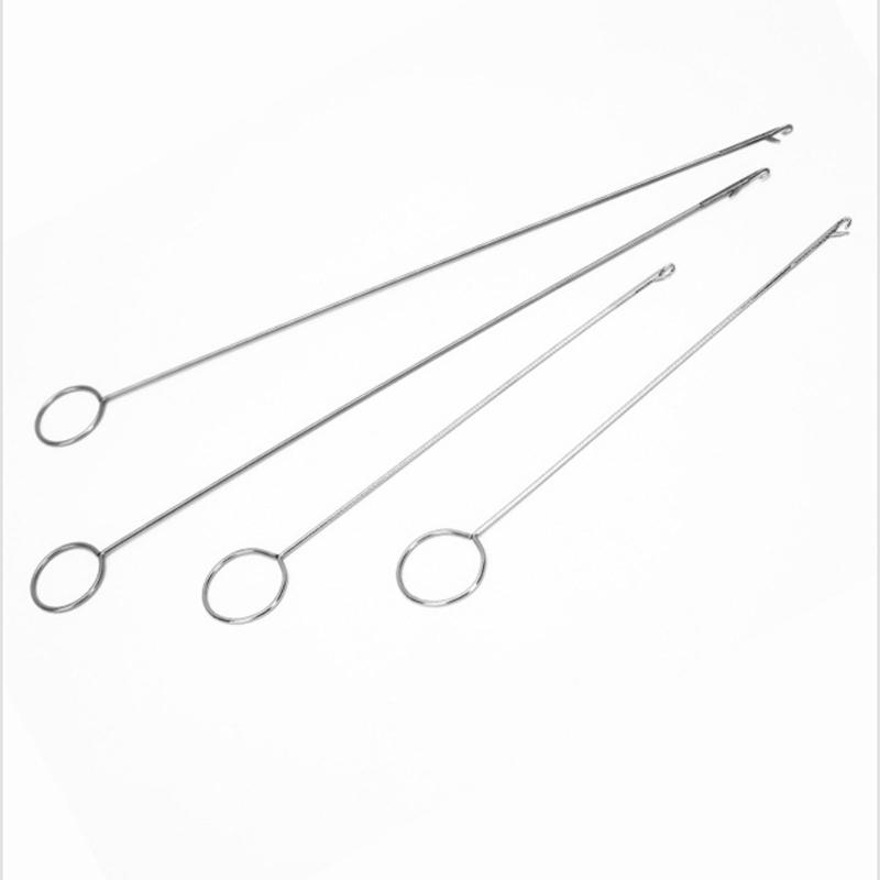 Long Hook Needle Threader For Elastic Bands Easy Quick Insert Metal Threader Sewing Threading Tool For Clothing Handbag
