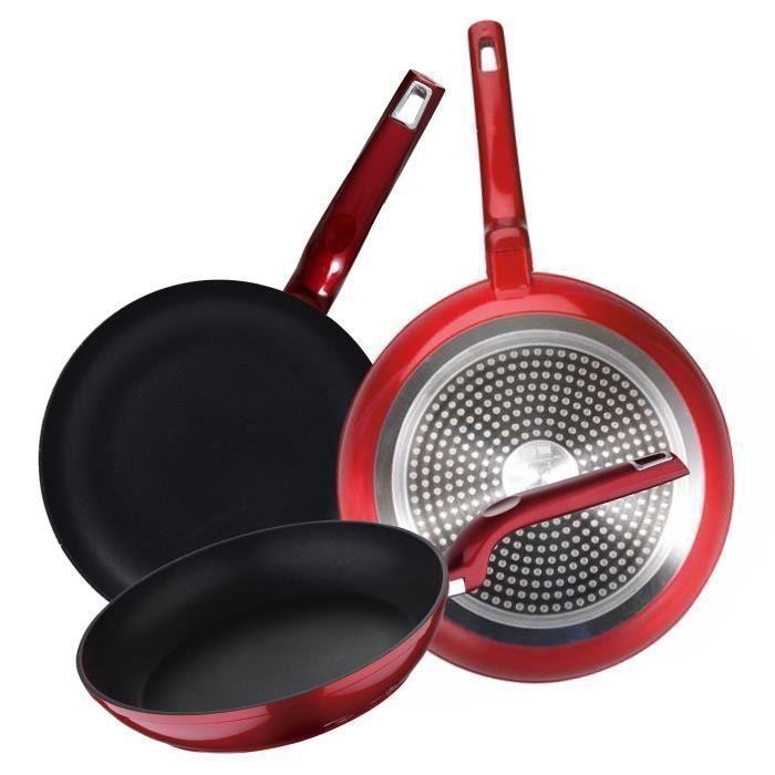 Ensemble poêles &amp; batterie 8 pcs - BERGNER - Flash - Aluminium forgé 3 mm - Anti-adhésif 3 couches - Tous feux (induction)