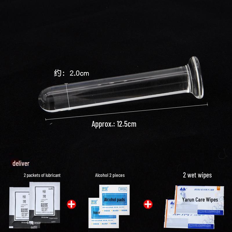 Adult Transparent Crystal Glass Anal Dilator Plug - Wearable Erotic Toy