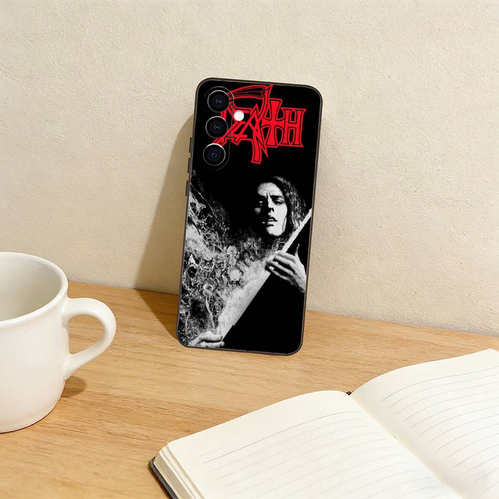 Metal B-Band D-Death Phone Case For Samsung Galaxy A73,A72,A71,A70,A53,A52,A51,Others Soft Black Cover