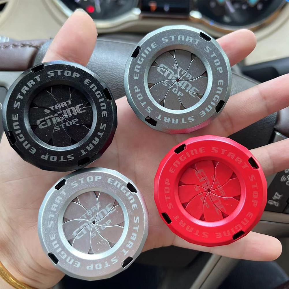 Motorcycle Key Cover Car Interior Sticker Decorative Rotary Push To Start Button Cover Ignition Device Decor for Motorcycle Lock