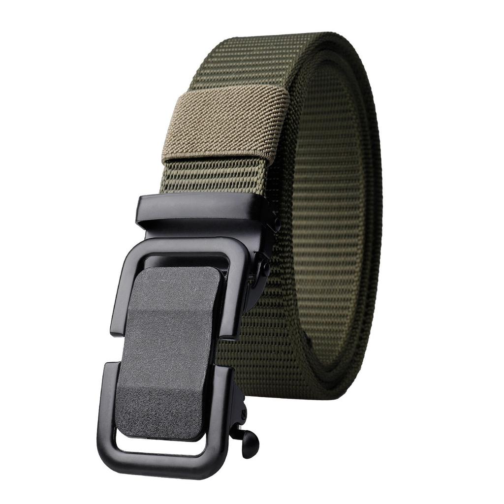 Glatte Eisenschnalle Gürtel Herren Outdoor Trainingsgürtel Lässiger Business Gürtel Nylon Taktischer Gürtel
