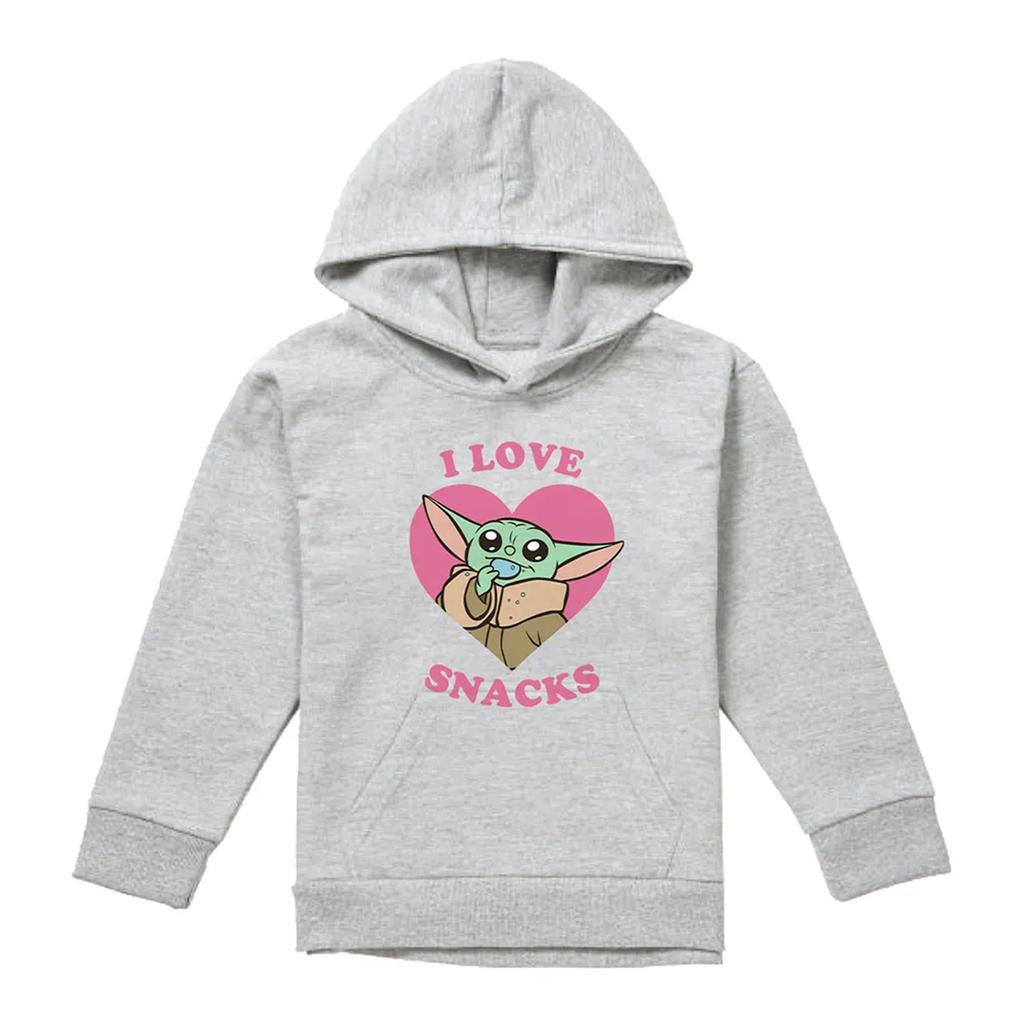 Star Wars The Mandalorian Childrens/Kids I Love Snacks Grogu Hoodie