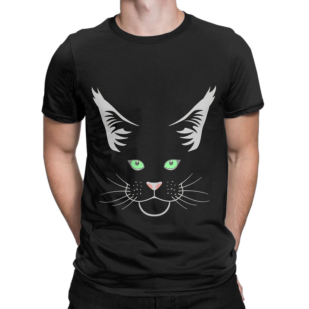 Maine Coon Head Funny Graphic 100% Cotton T-Shirt maine coon Tops Tees For Men