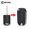 KEYYOU Car Key Shell Modified For Vauxhall Opel Corsa C Combo Tigra Meriva Agila Fob 2 Buttons Remote Flip Uncut Key Case Cover