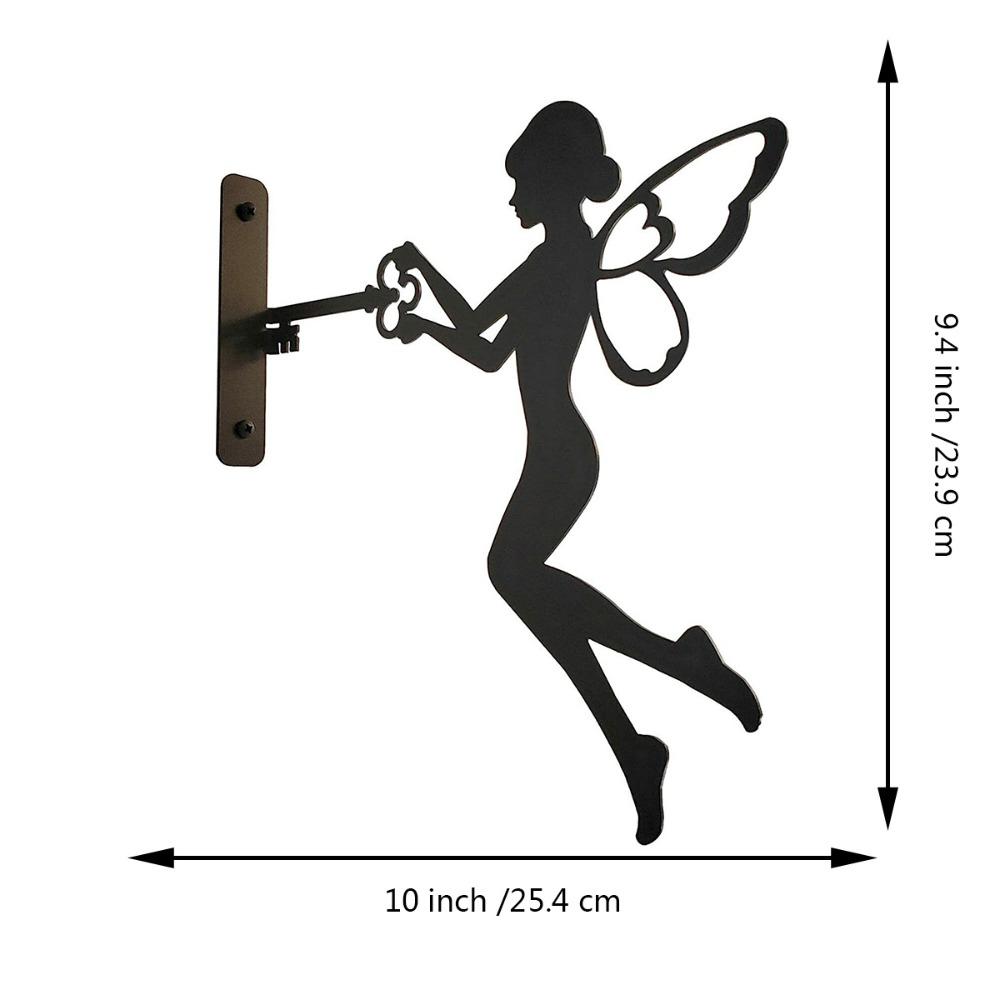 

Metal Wall Art Fairy Decor for Garden and Indoor Spaces