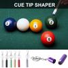 Billiards Pool Cue Tip Shaper Cue Tip Scuffer Burnisher Cue Tip Sander Cue Stick Tool Aluminum Cue Tip Trimmer Tapper