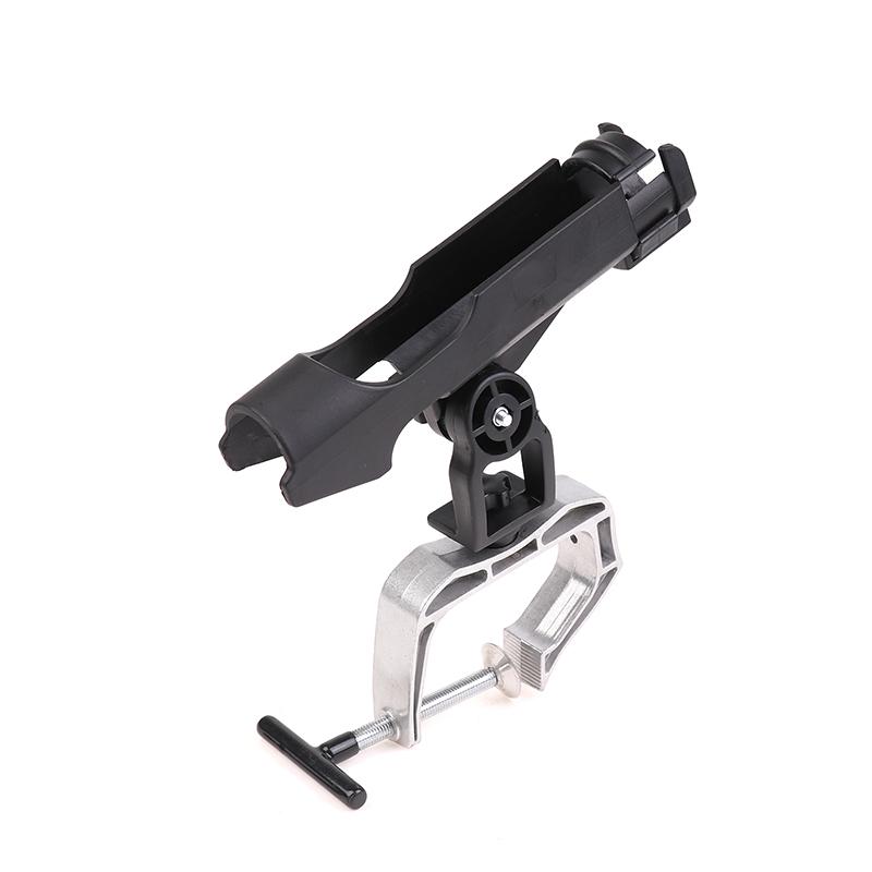 360° Nastavitelný držák rybářského prutu s velkým otvorem svorky, multifunkční držák prutu na loď, montáž na zábradlí pro jachty, kajaky