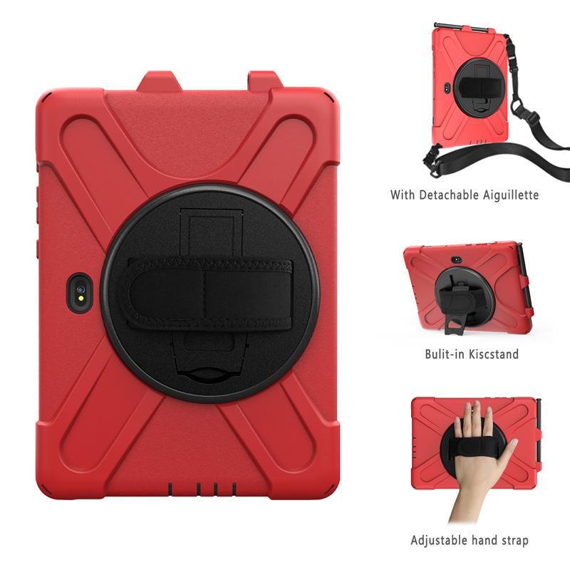 Schokbestendige Kindertablet Case Voor Samsung Galaxy Tab Active Pro 10.1 SM-T540 T545 Robuuste Heavy Duty Beschermhoes Schouderband Active Pro 10.1 rood