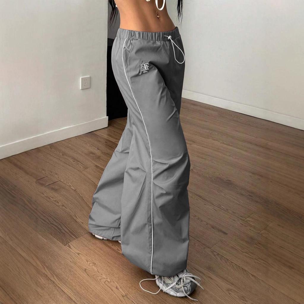 VEZFAA Damenmode, lässig, einfarbig, bedruckt, hohe Taille, Hosen, Hosen und Caprihosen