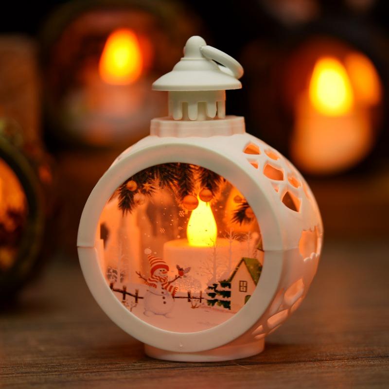 

С Рождеством круглый ветровой светильник для дома, рождественские украшения, рождественский подарок, новый год 1 pc