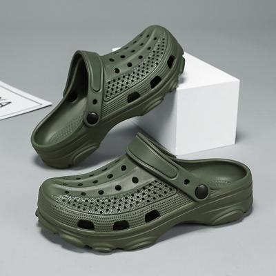 Fashion Shevalues Fashion Men Clogs Slippers Casual Hole Beach Sandals Outdoor Men Garden Shoes Summer Soft Sandals Home Bathroom Slides