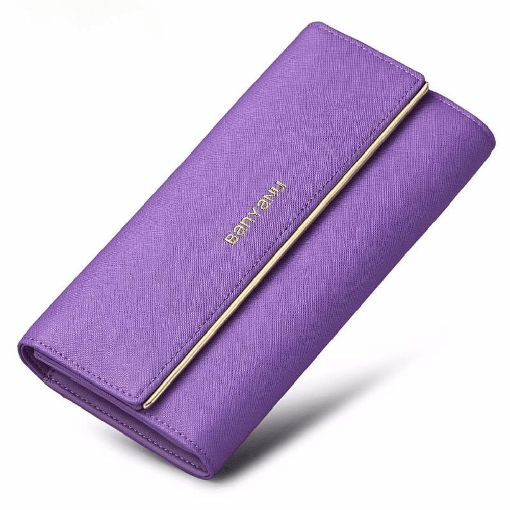 Nouveau long portefeuille pour femme grande capacité pochette pour femme purple multicolore