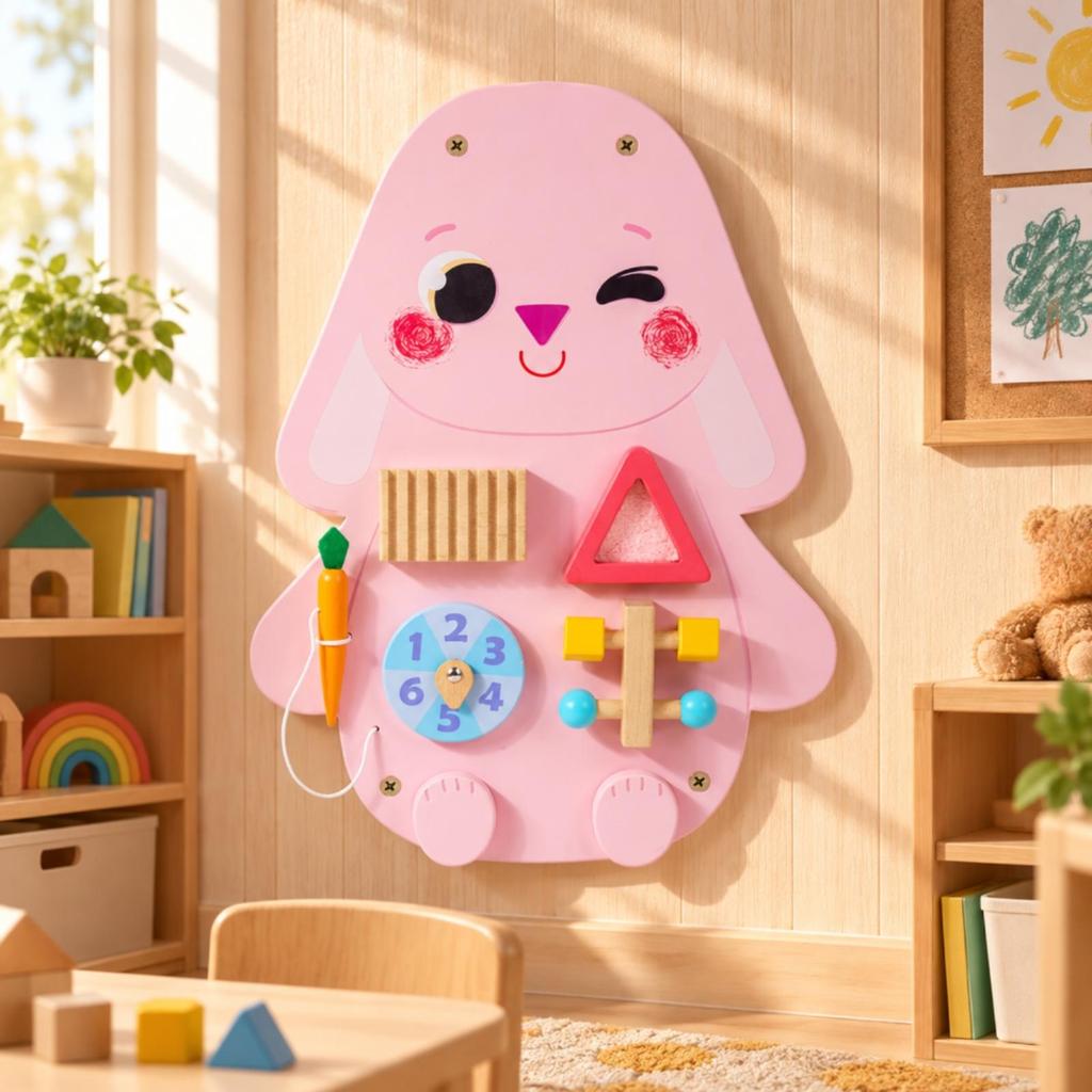 Wall-Mounted Child-Centered Activity Board Educational for Nursery