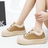 2025 Autumn and Winter New Leather Velvet Platform Snow Board Shoes Women's Fluffy Cotton Shoes Warm Ugly Cute Bread Shoes Women