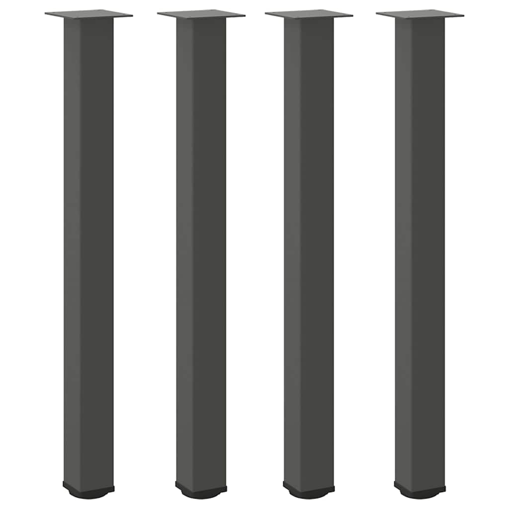 Vidaxl Nogi Do Stolika Kawowego, 4 Szt., Antracyt, 90-92 Cm, Stal