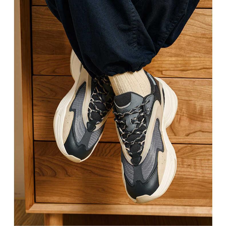 Anta Cross Retro Casual Shock Absorption Non-Slip Low-Top Dad Shoes Men sneakers Gray 112348850-3