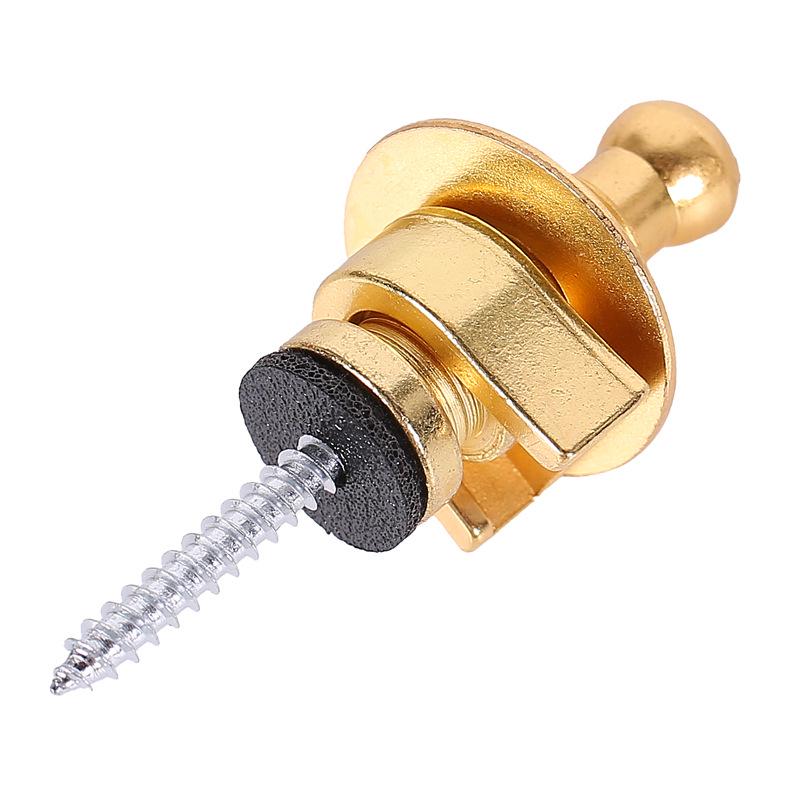 Guitar Strap Lock Metal Anti-Slip Buckle for Folk or Electric Guitar